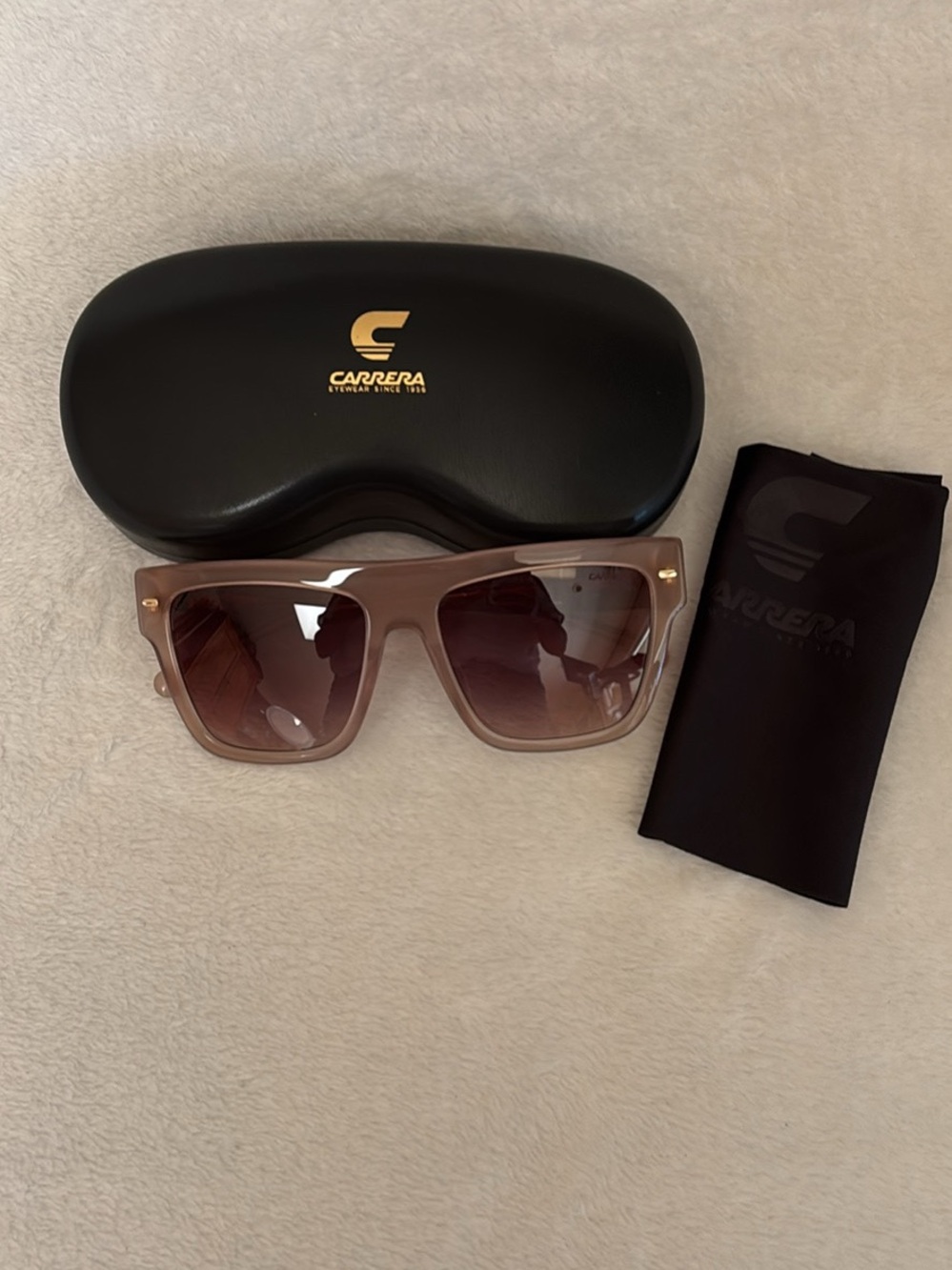 Carrera Sunglasses Taupe Frame with Brown Gradient Lenses